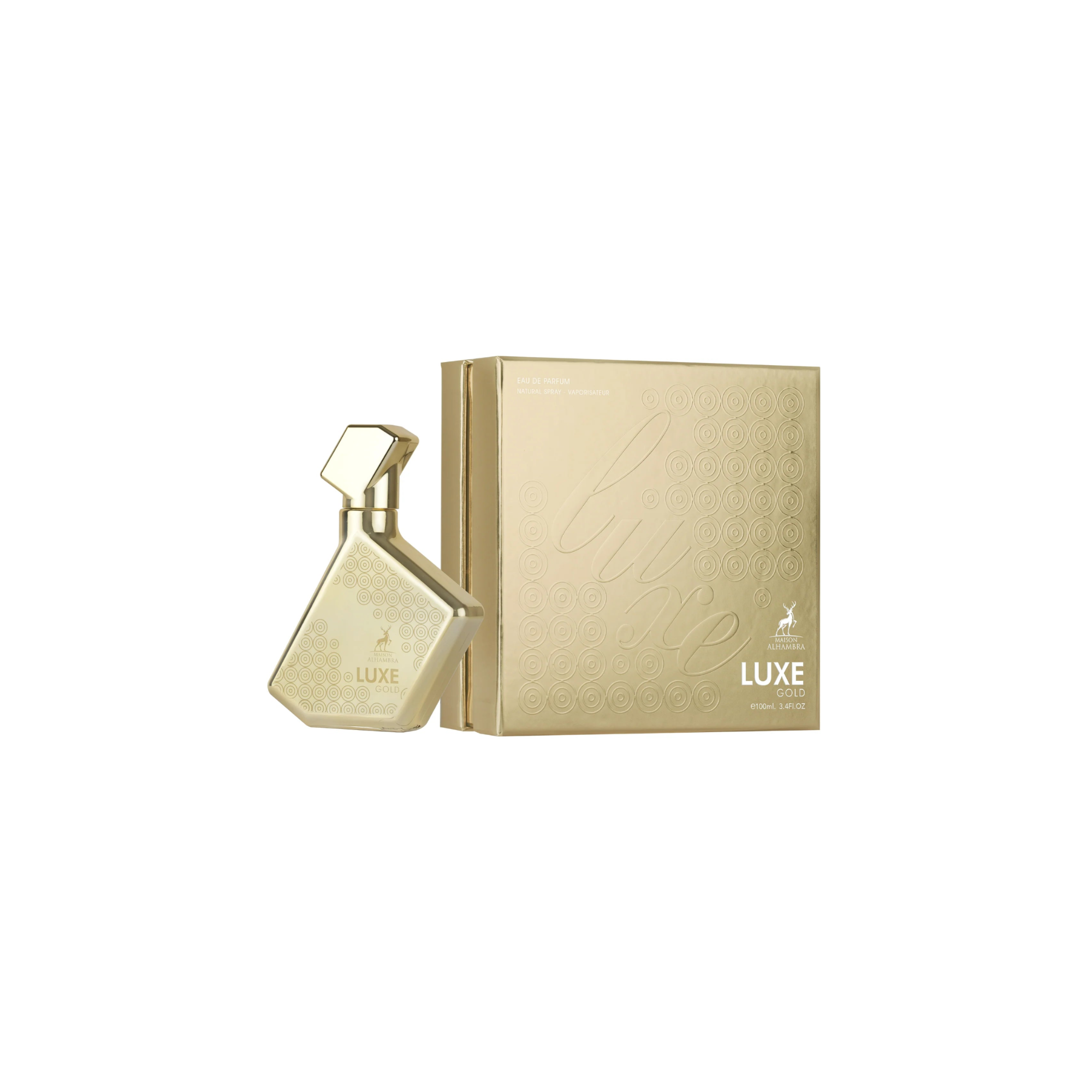 Luxe Gold by Maison Alhambra For Women and Men (Unisex) Perfume 3.4 oz