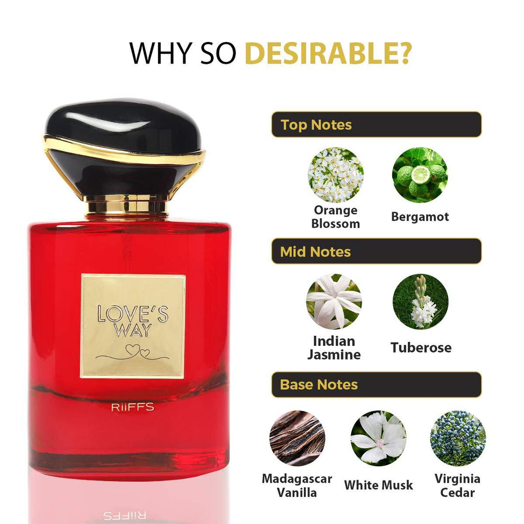 Love's Way for Women by Riiffs EDP Perfume 3.4oz