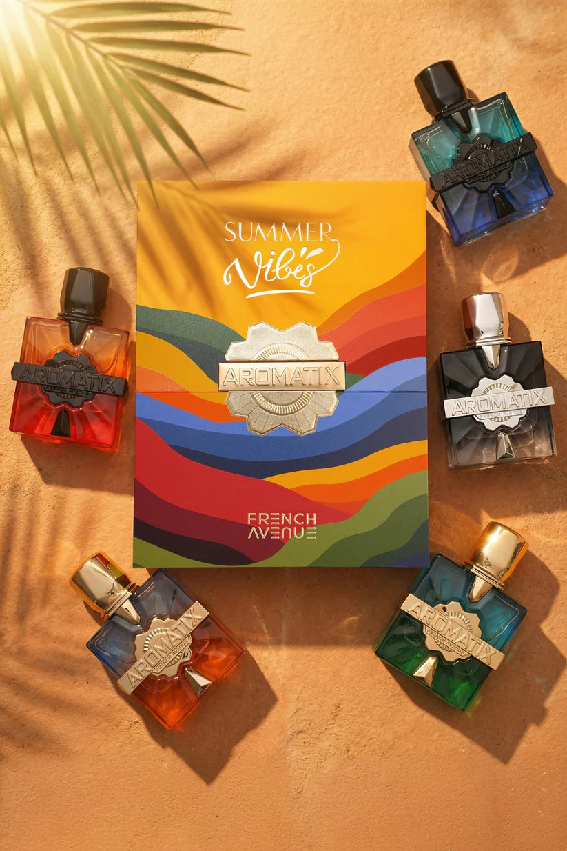 Aromatix Summer Vibe French Avenue COLLECTION SET YELLOW 5 X 1 Oz 30 Ml