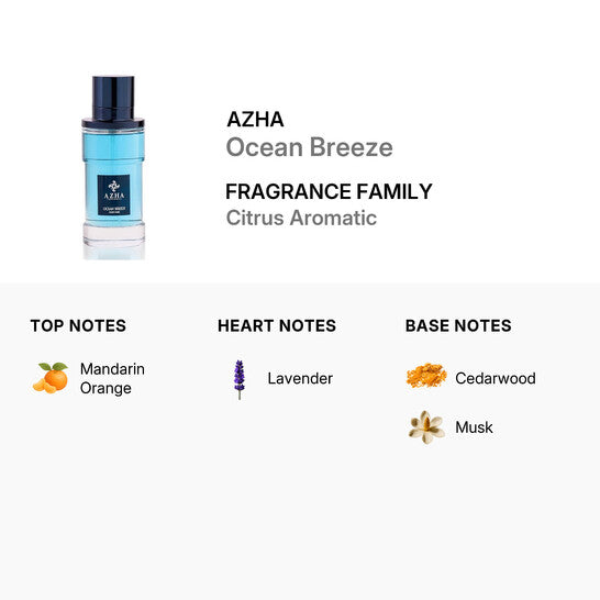 Ocean Breeze by Azha Perfumes EDP Spray for men 3.4 oz