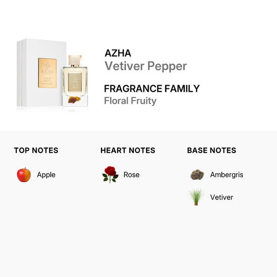 Vetiver Pepper by Azha Perfumes EDP Spray for Unisex 3.4 oz