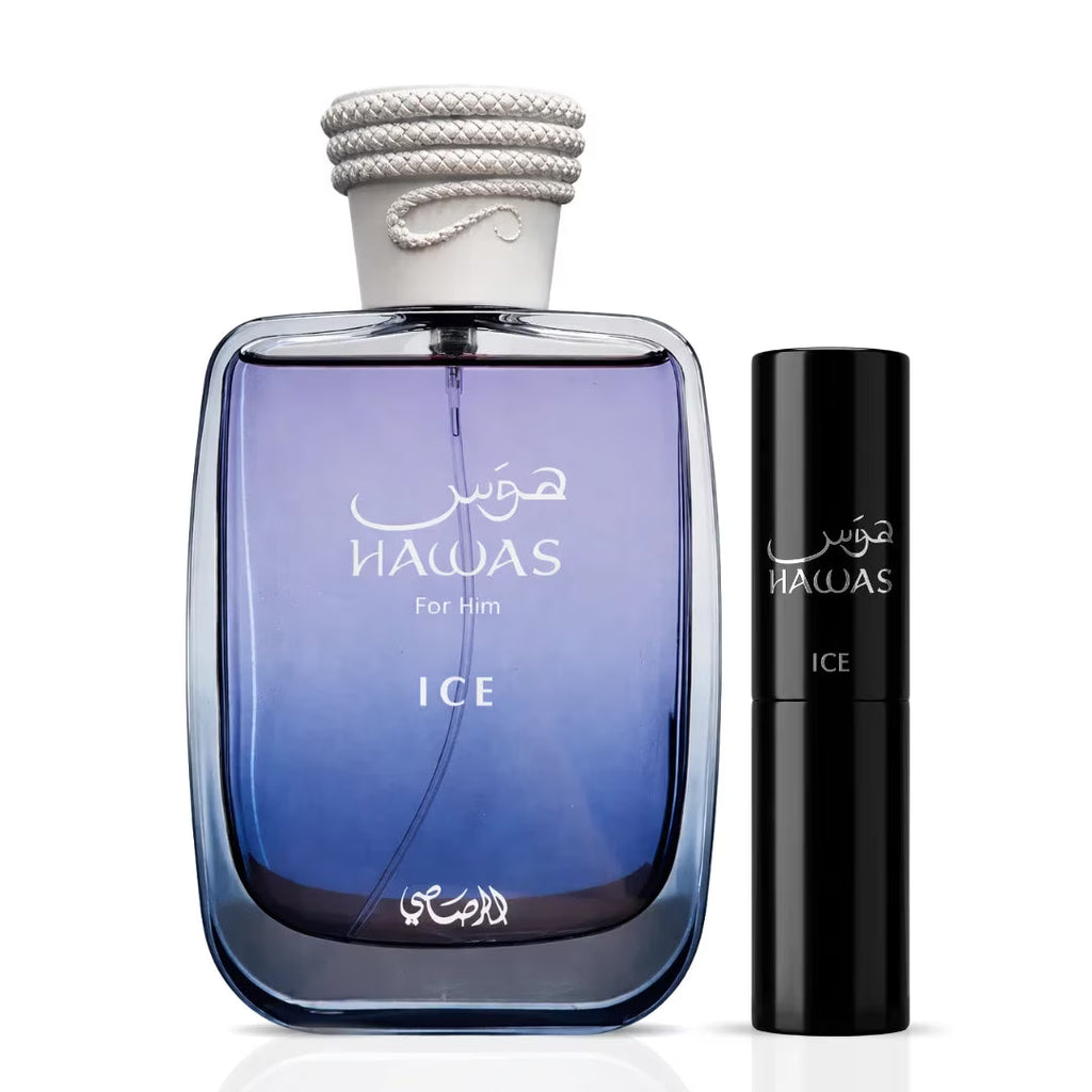 Hawas ice by Rasasi Travel Gift set for Men Perfume