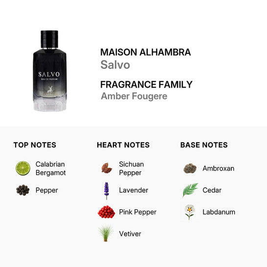 Salvo by Maison Alhambra for Men EDP 3.4 oz