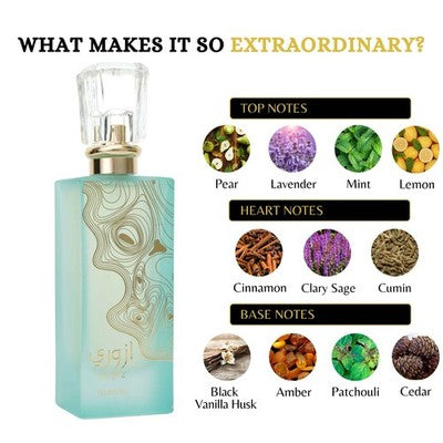 Azuree by Nusuk Eau De Parfum Spray For Women 2.7oz